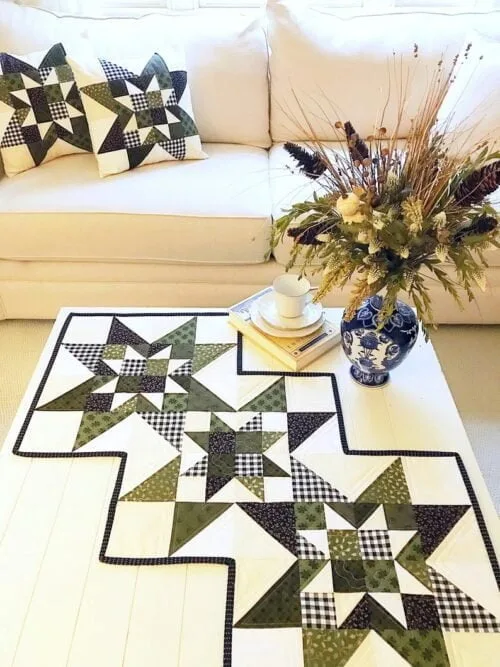 Cottage Star Table Runner Pattern & Pillow Pattern - Image 3