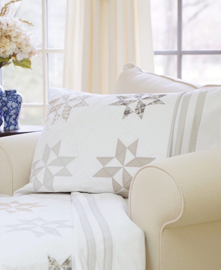 Silver Star Latte Pillow Sham Pattern
