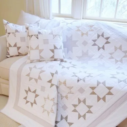 Silver Starlight Quilt Pattern