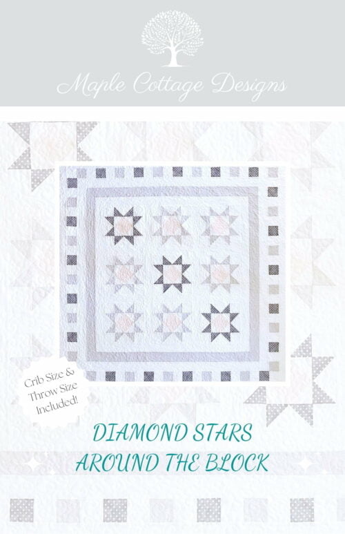 Diamond Stars Around The Block Quilt Pattern cover