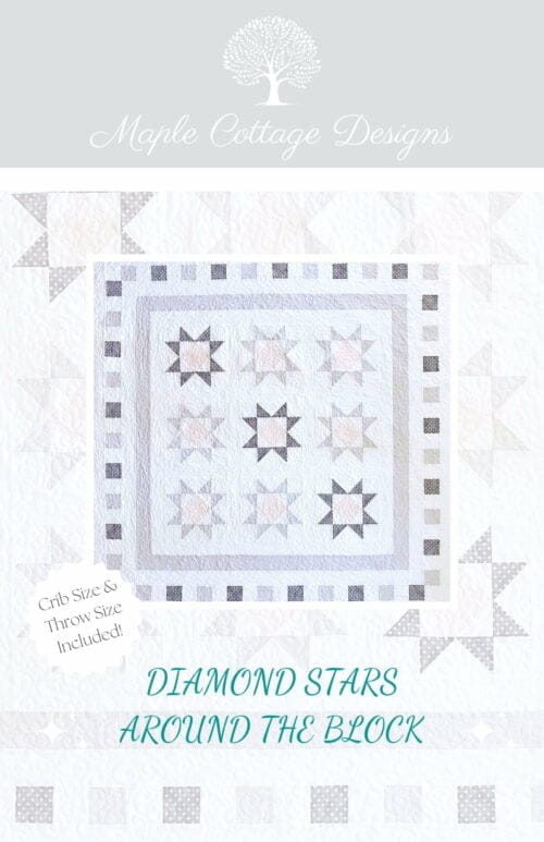 Diamond Stars Around The Block Quilt Pattern cover