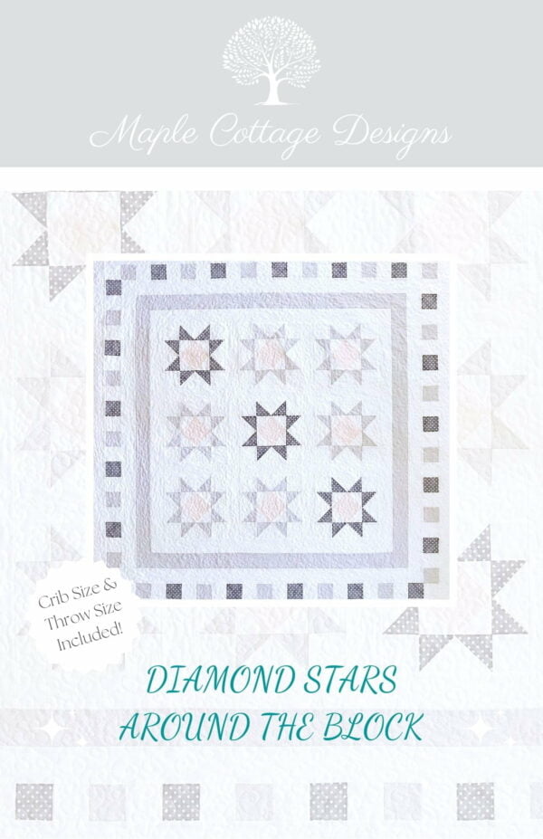 Diamond Stars Around The Block Quilt Pattern cover