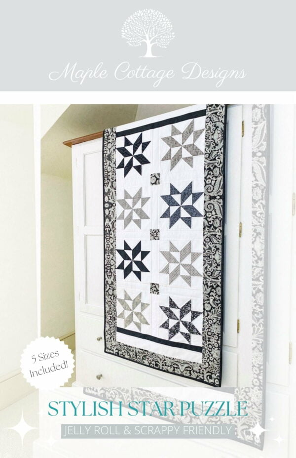 Stylish Star Puzzle Quilt Pattern cover