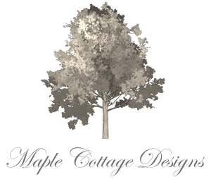 Maple Cottage Designs Text and Tree Logo