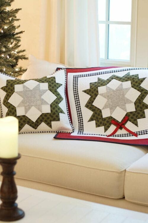 An Evergreen Christmas Wreath Table Runner Pattern