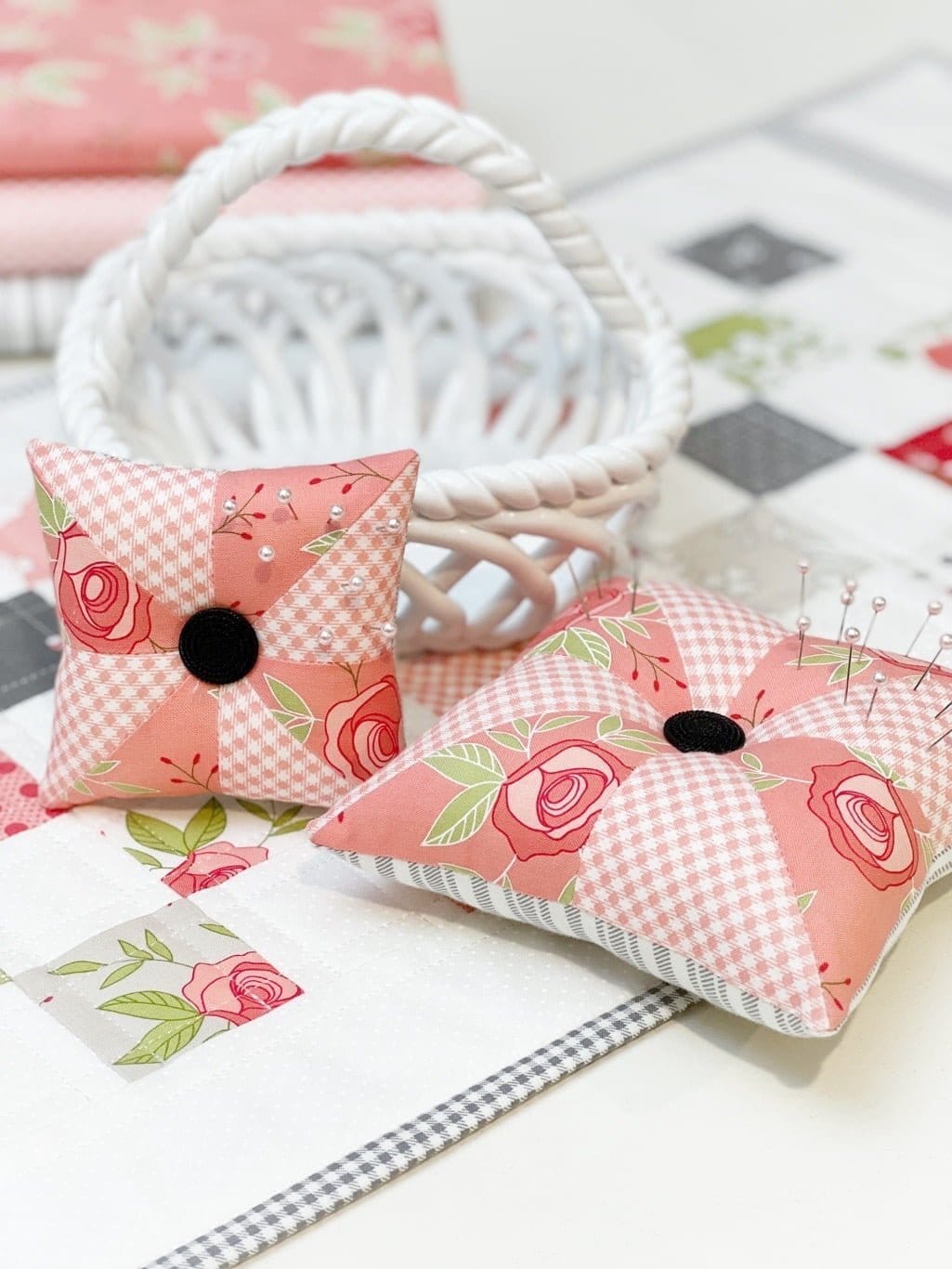 DIY Basket Pincushion, Free Pattern