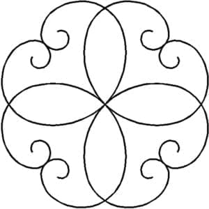 Scroll Motif Quilt Stencil