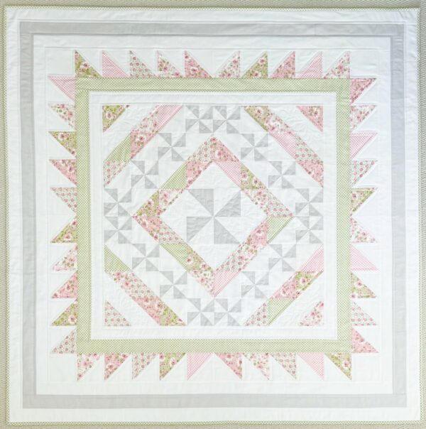 Pinwheel Promenade Quilt Pattern Overhead