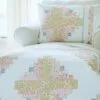 Log Cabin Jubilee Quilt Pattern on Chaise close-up