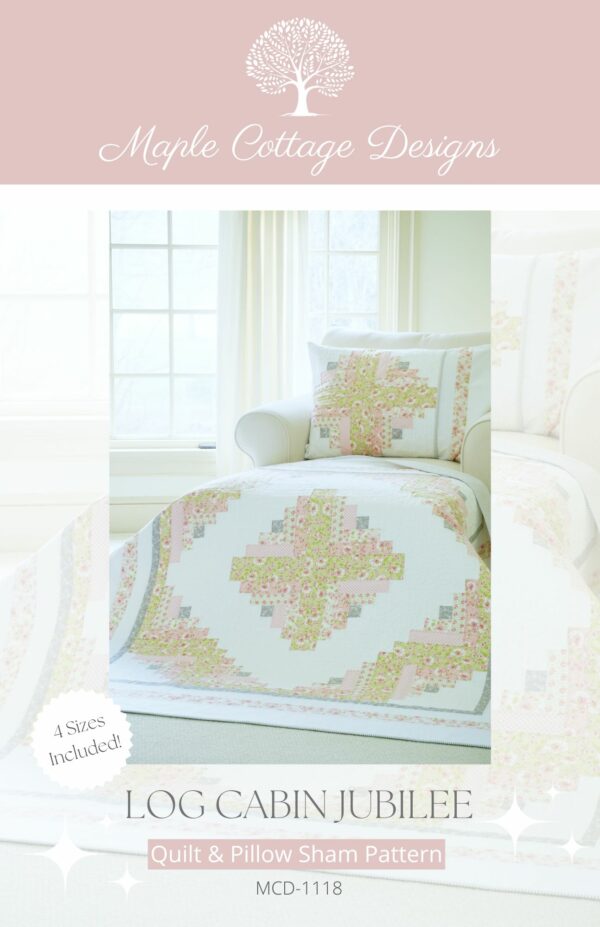Log Cabin Jubilee Quilt Pattern Cover