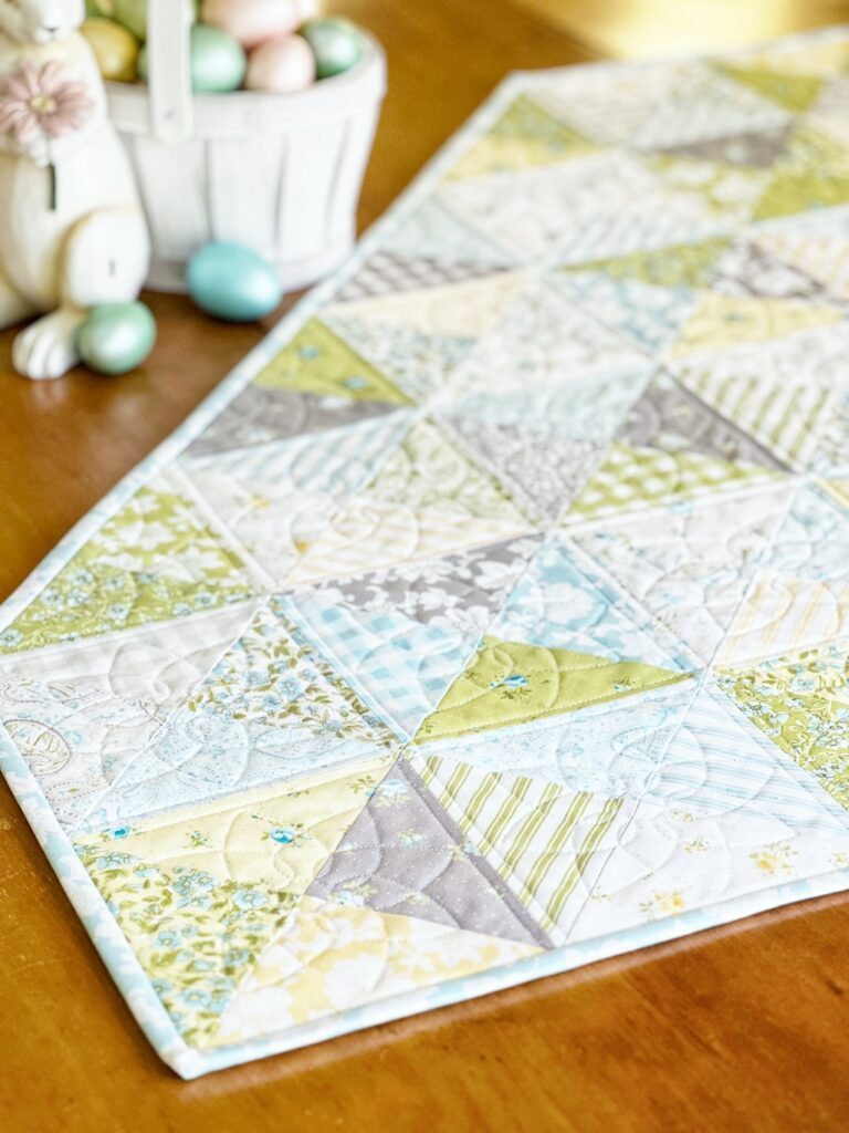 Cottage Diamonds table runner pattern - a charm pack pattern!
