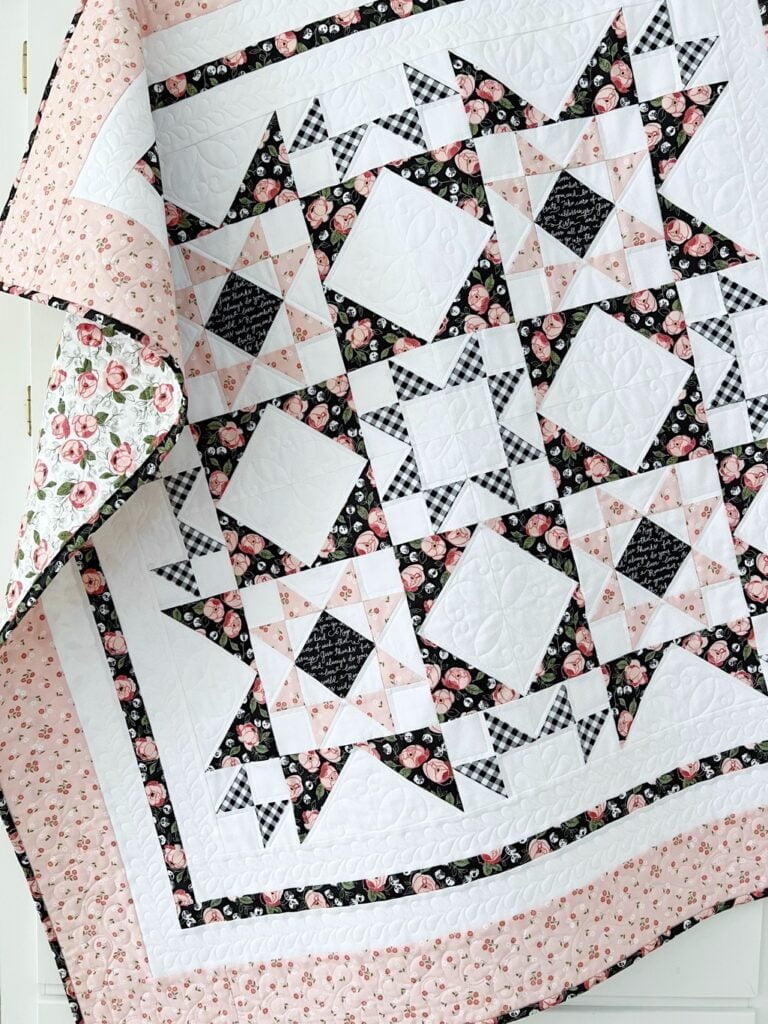 A Country Grace Quilt Pattern With Gingham & Stars