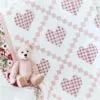 Hearts Delight quilt with pink bear