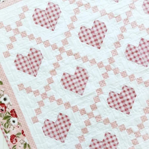 crib quilt pattern Hearts Delight quilt pattern