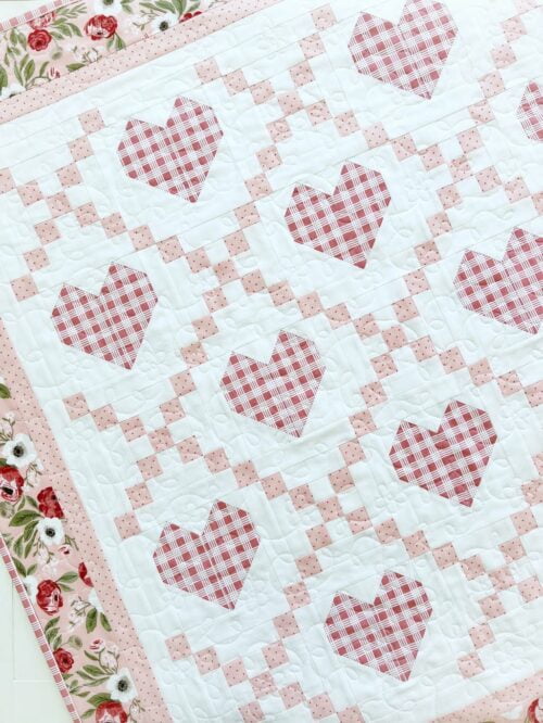 crib quilt pattern Hearts Delight quilt pattern