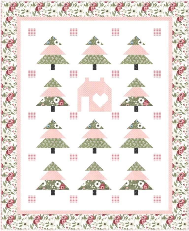 Little Forest Cottage Quilt pattern throw size
