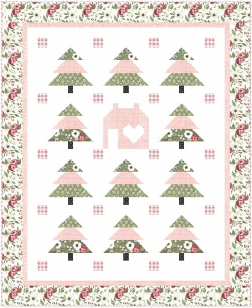 Little Forest Cottage Quilt pattern throw size