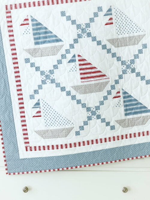 Baby quilt Set Sail quilt pattern