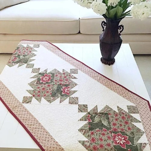 Joyful Diamonds table runner pattern pic