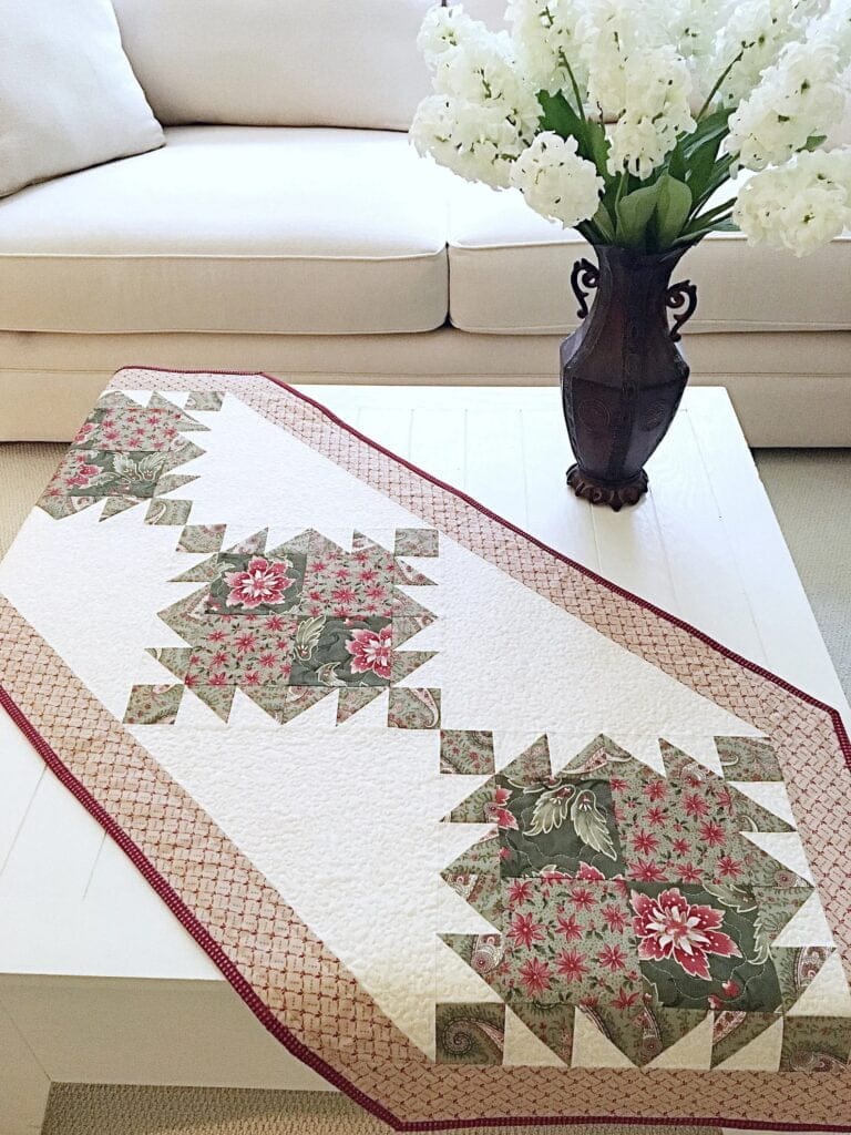 Joyful Diamonds Table Runner Pattern • Maple Cottage Designs