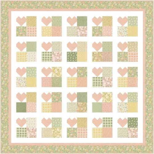 Love Grows Here Quilt Pattern in throw size