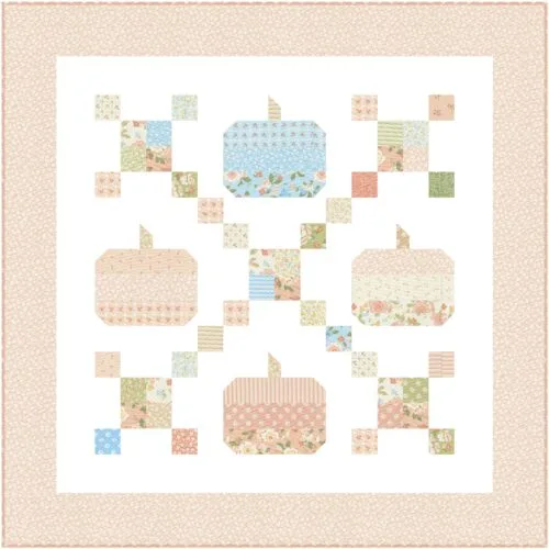 Baby quilt pattern Fairytale Pumpkins quilt pattern.