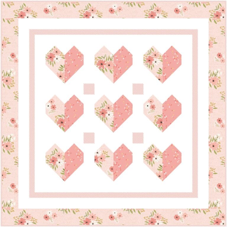 baby quilt kit Heart To Heart baby quilt kit