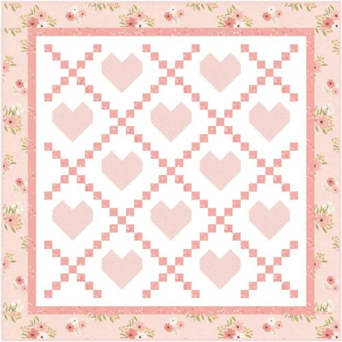baby quilt kit Hearts Delight quilt kit