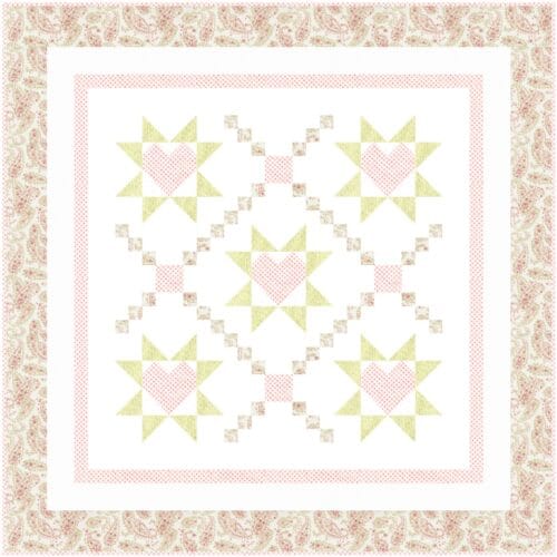 Baby Quilt Kit - Loving Wishes Baby Quilt Kit