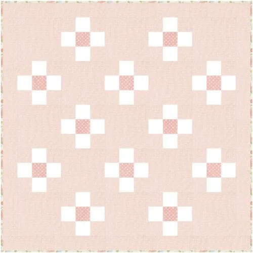 Blossom quilt pattern in baby quilt size