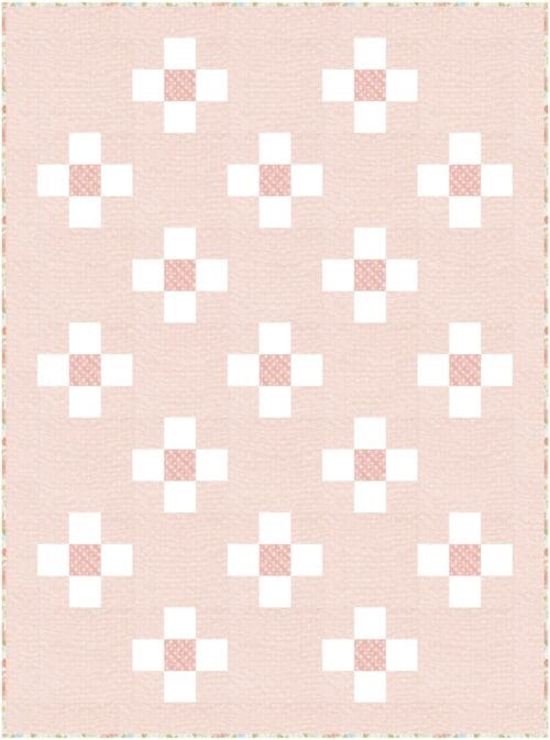 Blossom quilt pattern in crib size