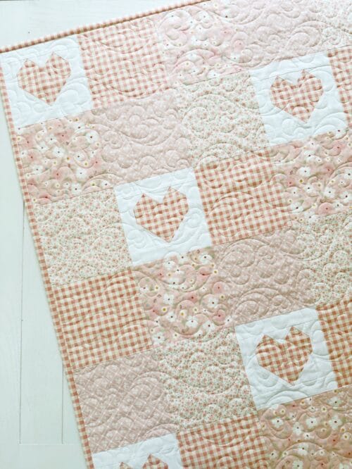 Patchwork of Love quilt closeup
