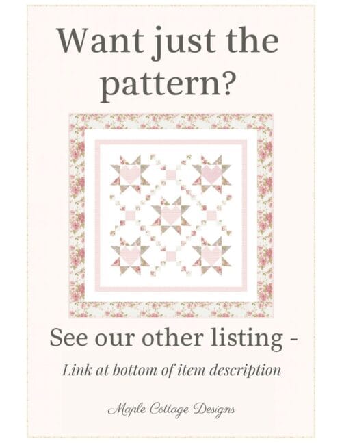 Baby Quilt Kit - Loving Wishes Baby Quilt Kit in Pink and Gray - Image 3