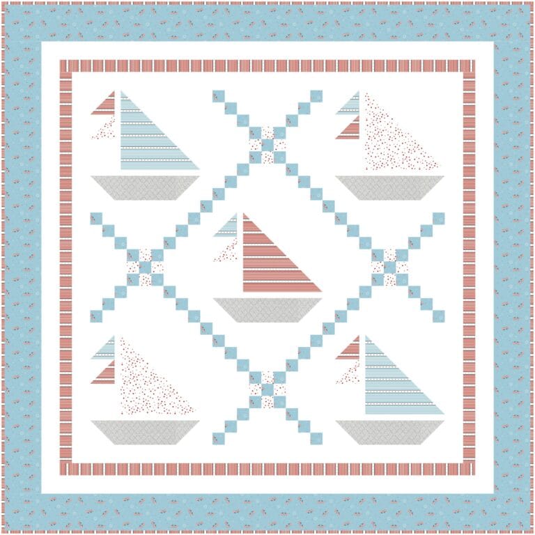 Baby quilt kit for Set Sail quilt