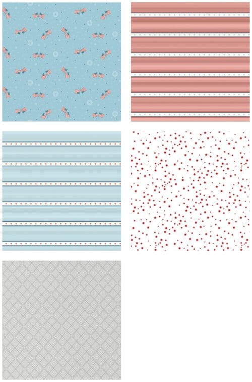 Set Sail baby quilt kit fabrics.